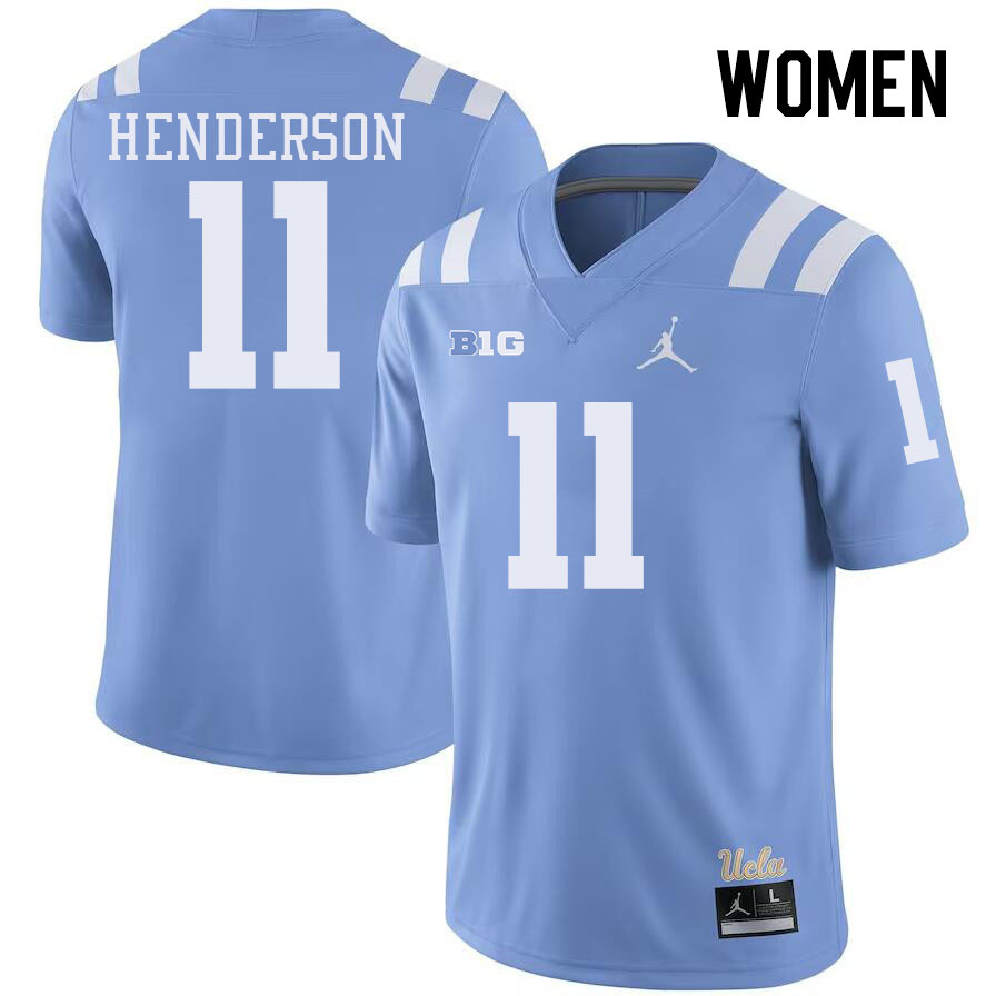 Women #11 Ramon Henderson Big 10 Conference College Football Jerseys Stitched-Power Blue